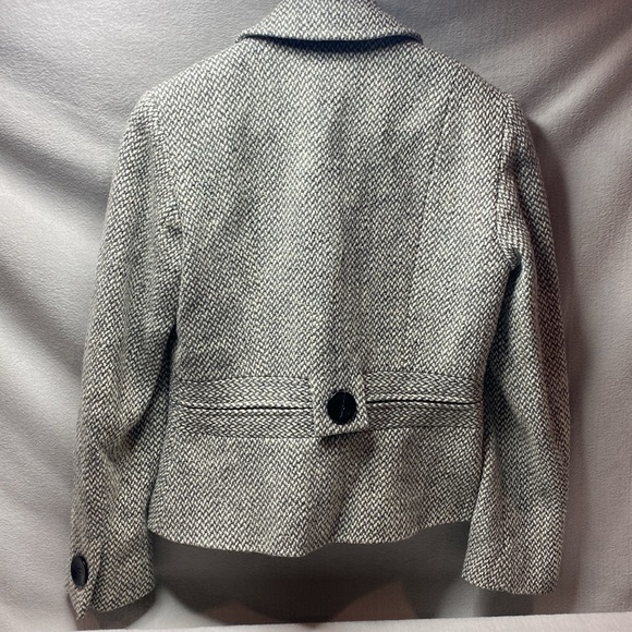 Etcetra gray double button front wool blend blazer jacket size 4 - Picture 2 of 5